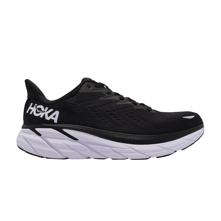 HOKA Clifton 8 2E Wide 'Black White'