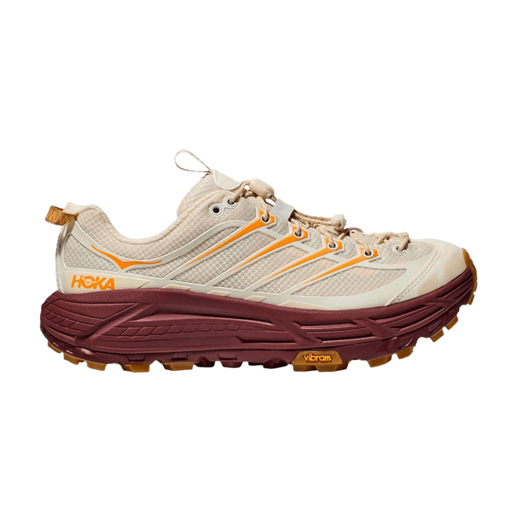 HOKA Mafate Three2 'Vanilla Varsity Burgundy'