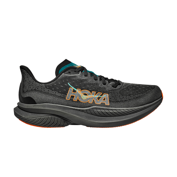 HOKA Mach 6 'Black Electric Tangerine'