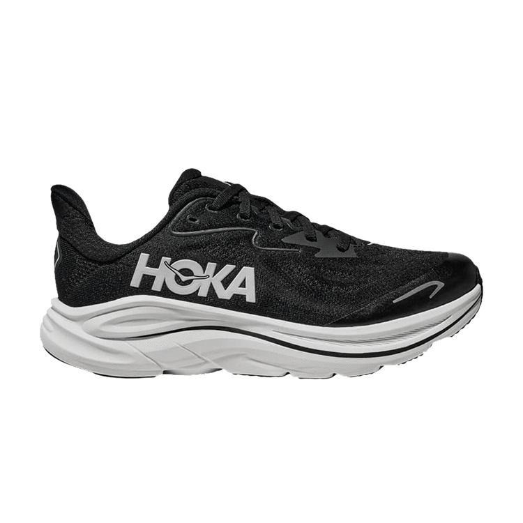 HOKA Clifton 10 Big Kids 'Black White'
