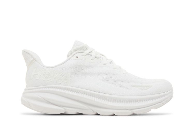 HOKA Wmns Clifton 9 Wide 'Triple White'