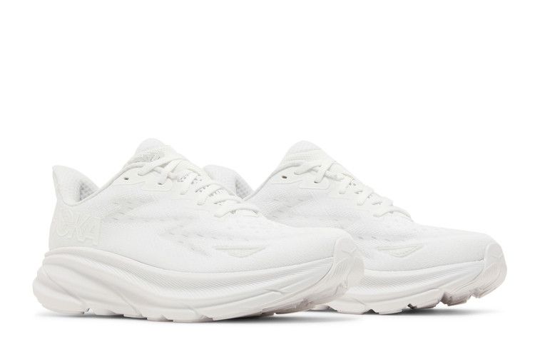HOKA Wmns Clifton 9 Wide 'Triple White'