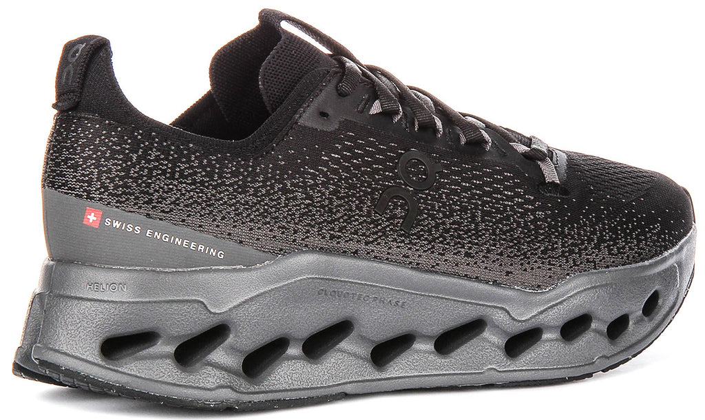 On Running Cloudsurfer Max In Black Grey For Men